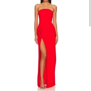 Amanda Uprichard Wolfe Gown in Crimson